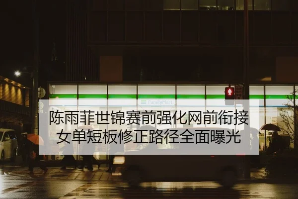 陈雨菲世锦赛前强化网前衔接 女单短板修正路径全面曝光